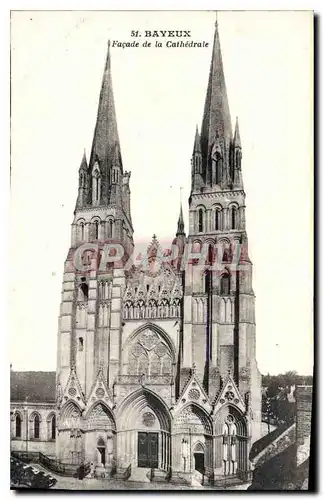 Ansichtskarte AK Bayeux Facade de la Cathedrale