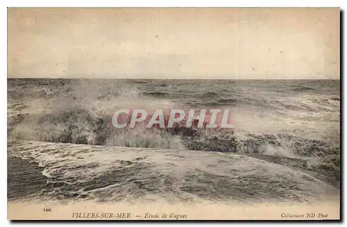 Cartes postales Villers sur Mer Etude de Vagues