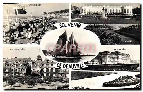 Cartes postales Souvenir de Deauville Bateau Le casino Le Royal Hotel