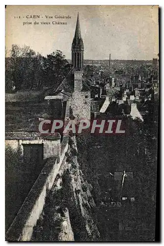 Ansichtskarte AK Caen Vue Generale prise du vieux Chateau