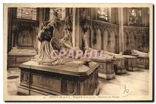 Cartes postales Dreux E et L Chapelle Saint Louis Pourtour du Choeur