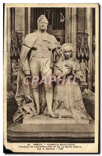 Ansichtskarte AK Dreux Chapelle Saint Louis Tombeau de Louis Philippe et de la Reine Amelie par A Mercie