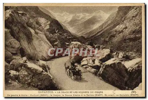 Ansichtskarte AK Gavarnie le Chaos et les Sommets du Cirque de Gauche a droite Marbore le Casque la Faurre Breche