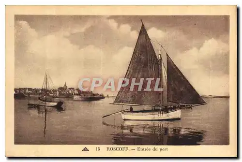 Cartes postales Roscoff Entree du Port Bateau