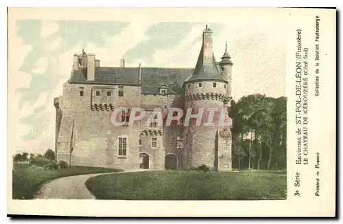 Cartes postales Environs de St Pol de Leon Finistere le Chateau de Kerouzere Cote Sud