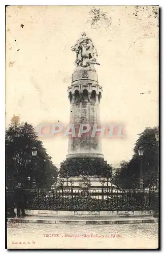 Cartes postales Troyes Monument des Enfants de l'Aube