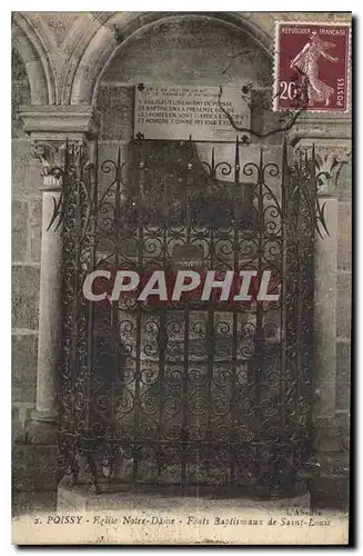 Cartes postales Poissy Eglise Notre Dame fonts Baptismaux de Saint Louis
