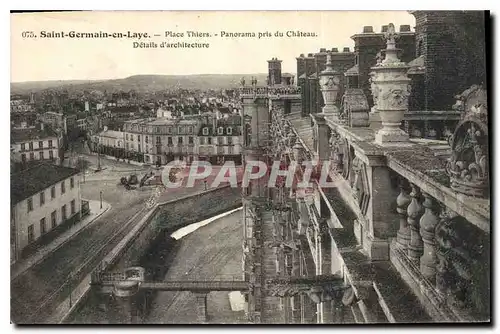 Cartes postales Saint Germain en Laye Place Thiers Panorama pris du Chateau Details d'architecture