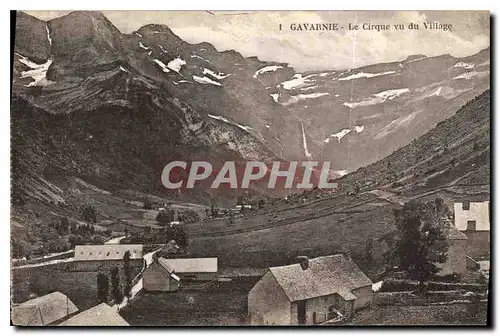 Cartes postales Gavarnie le Cirque vu du Village