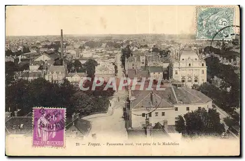 Cartes postales Troyes Panorama nord vue prise de la Madeleine