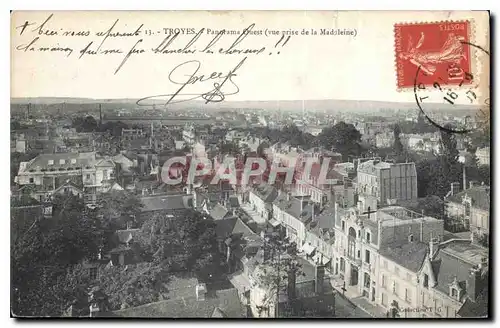 Cartes postales Troyes Panorama Ouest vue prise de la Madeleine