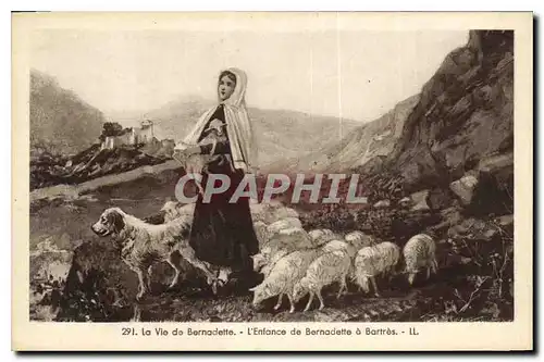 Ansichtskarte AK La Vie de Bernadette l'Enfance de Bernadette a Bartres  Chien Moutons