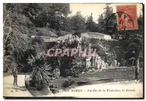 Cartes postales Nimes Jardin de la Fontaine la Grotte