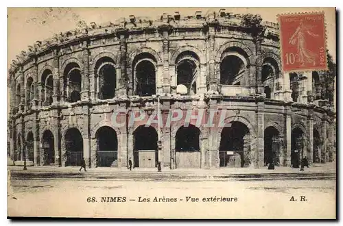 Ansichtskarte AK Nimes Les Arenes Vue exterieure