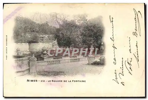 Cartes postales Nimes Le Square de la Fontaine