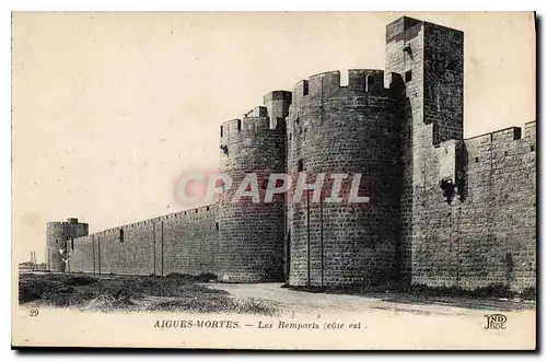 Ansichtskarte AK Aigues Mortes Les Remparts cote est