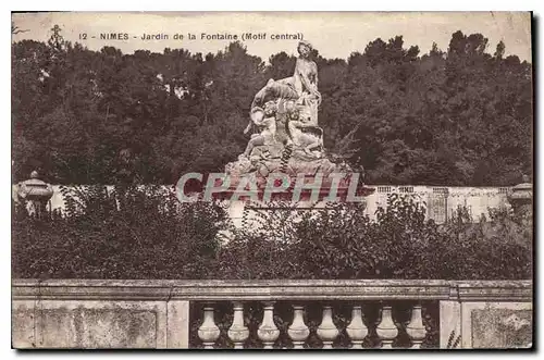 Cartes postales Nimes Jardin de la Fontaine Motif central