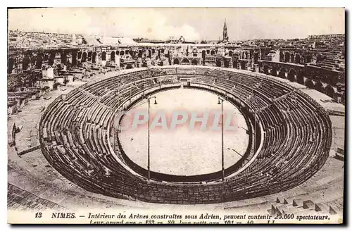 Cartes postales Nimes Interieur des Arenes construites sous Adrien