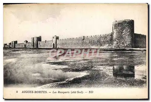 Cartes postales Aigues Mortes Les Remparts cote Sud