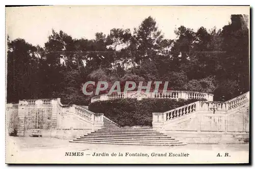 Ansichtskarte AK Nimes Jarin de la Fontaine Grand Escaller