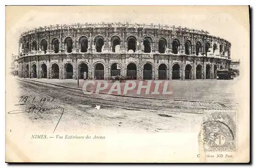 Ansichtskarte AK Nimes Vue exterieure des Arenes