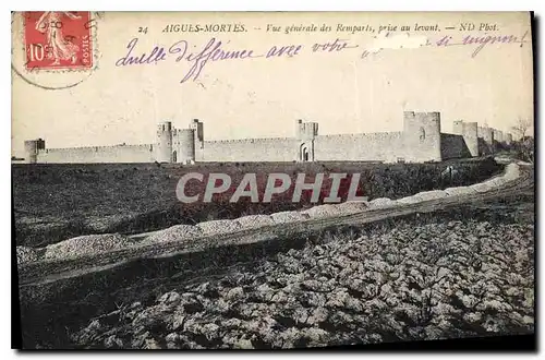 Ansichtskarte AK Aigues Mortes Vue generale des Remparts prise au levant