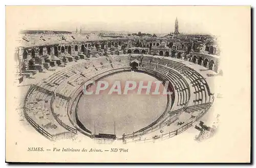 Ansichtskarte AK Nimes Vue Interieure des Arenes