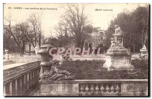Ansichtskarte AK Nimes Les Jardins de la Fontaine