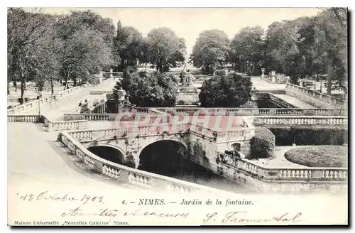 Cartes postales Nimes Jardin de la fontaine