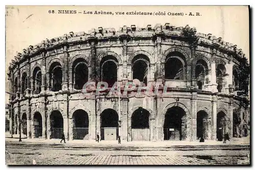 Cartes postales Nimes Les Arenes vue exerieure Cote Ouest