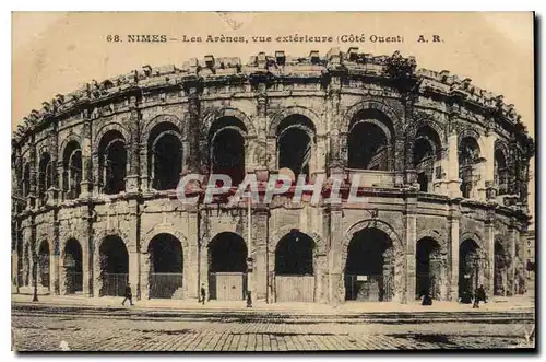 Ansichtskarte AK Nimes Les Arenes vue exterieure Cote Ouest