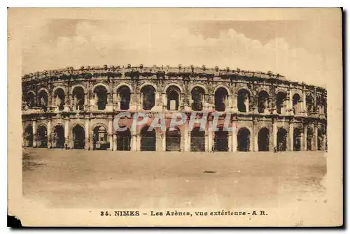 Ansichtskarte AK Nimes Les Arenes Vue exterieure