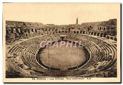 Cartes postales Nimes Les Arenes Vue Interieure