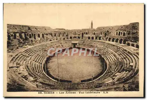 Cartes postales Nimes Les Arenes Vue interieure