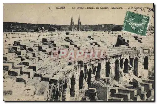 Ansichtskarte AK Nimes Les Arenes Detail Les Gradins superieurs