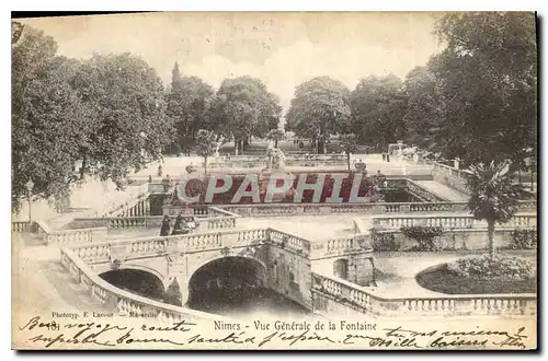 Ansichtskarte AK Nimes Vue generale de la Fontaine