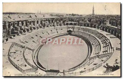 Ansichtskarte AK Nimes Vue interieure des Arenes