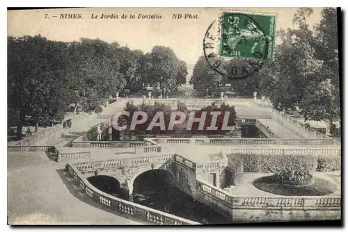 Cartes postales Nimes Le Jardin de la Fontaine