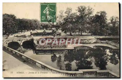 Ansichtskarte AK Nimes Jardin de la Fontaine La Source