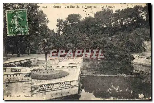 Ansichtskarte AK Nimes Jardins de la Fontaine La Source