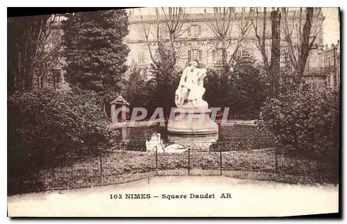 Ansichtskarte AK Nimes Square Daudet Hotel du Midi