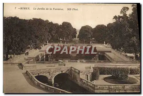 Cartes postales Nimes Le Jardin de la Fontaine