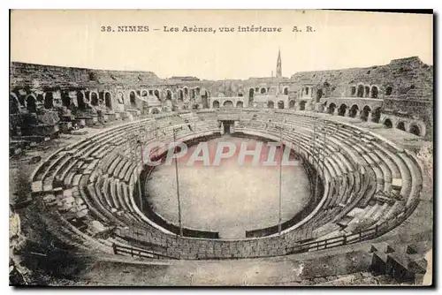 Cartes postales Nimes Les Arenes vue Interieure