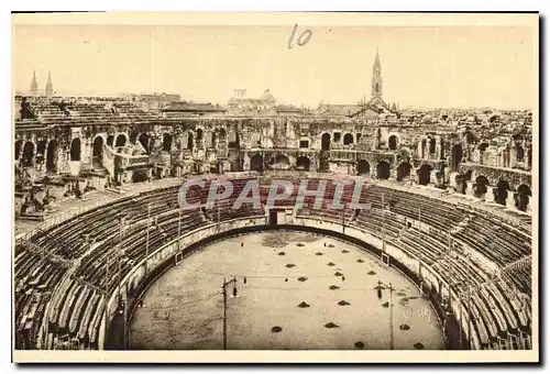 Cartes postales La Douce France Nimes Gard l'Interieur des Arenes
