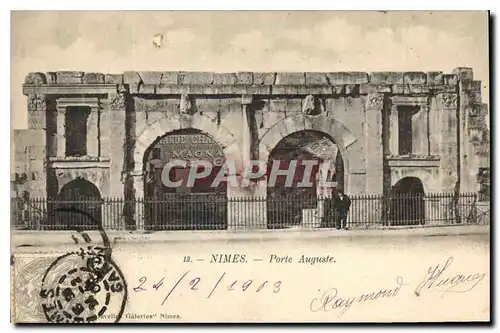 Cartes postales Nimes Porte Auguste