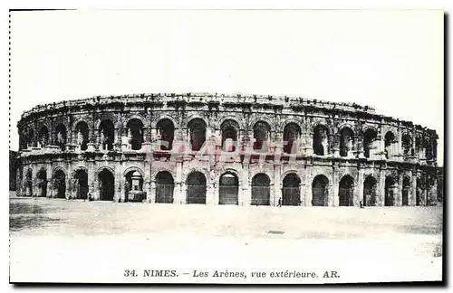 Ansichtskarte AK Nimes Les Arenes vue exterieure