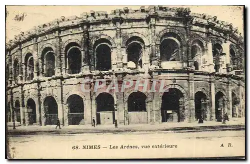 Ansichtskarte AK Nimes Les Arenes vue exterieure