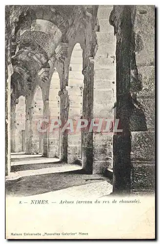 Cartes postales Nimes Arenes arceau du rez de chaussee