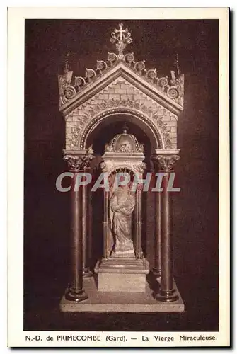 Cartes postales N D de Primecombe Gard La Vierge Miraculeuse