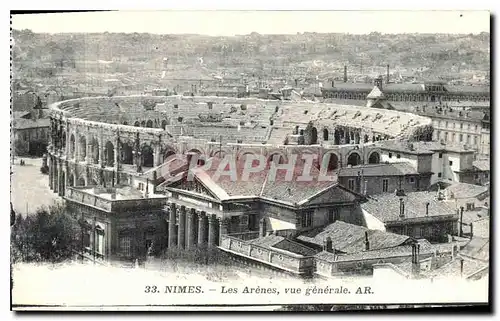 Cartes postales Nimes les Arenes vue generale